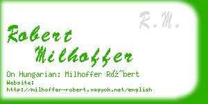 robert milhoffer business card